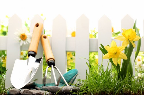 Happy homeowners enjoying their cleared Richmond garden